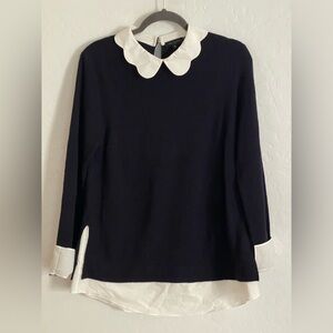 Ted Baker Scallop Knit Top Size 3
